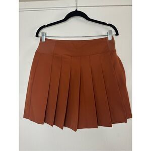 Athleta Endless Pleated Skort In Rust Orange Size 6